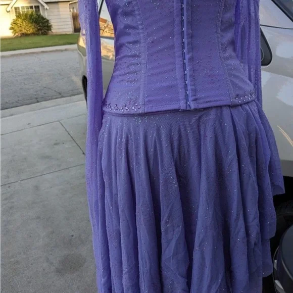 Chic Lavender Off-Shoulder Mini Dress - Picture 6 of 11